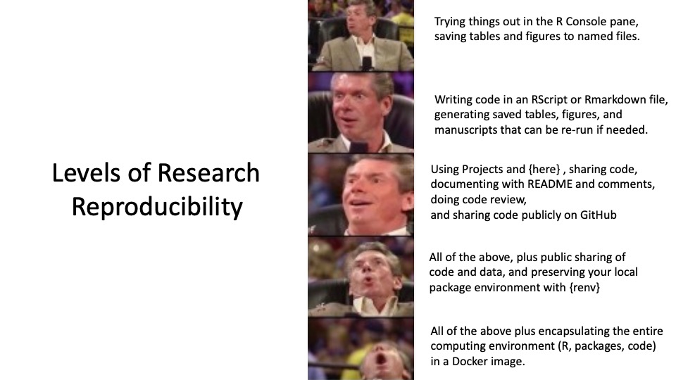Levels of Reproducibility
