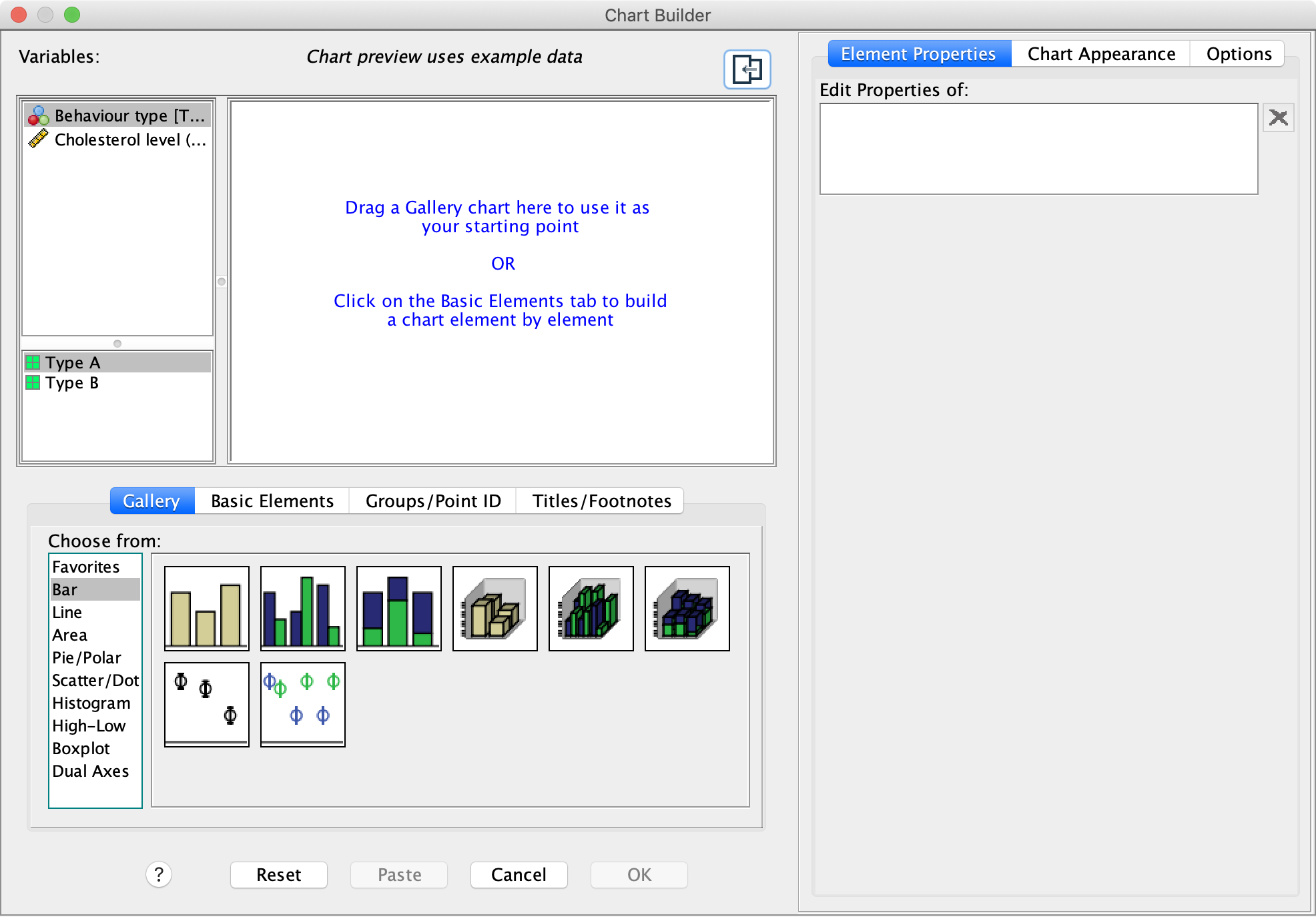 using graph builder in spss