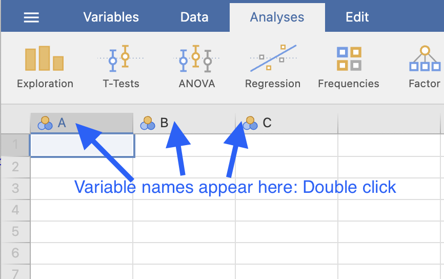 Click on the column headers to describe the variables