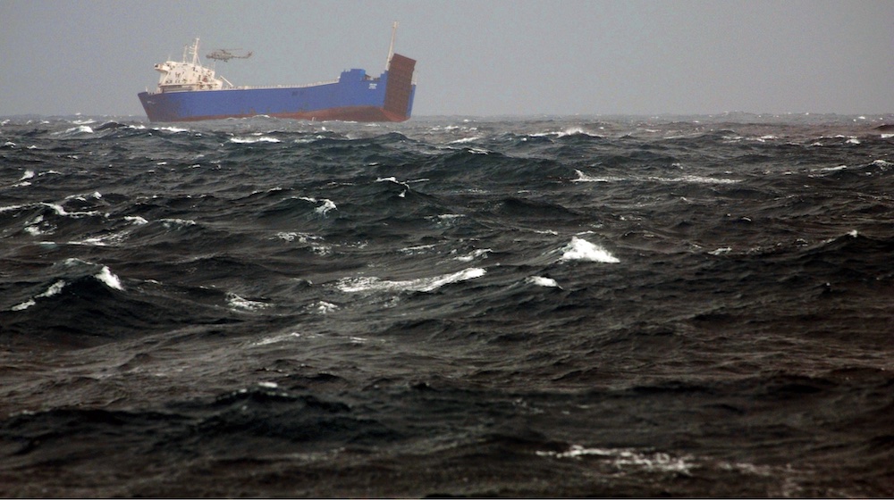 Waves formed by a cyclone in the Indian Ocean. Image taken by POA(PHOT)Owen King RN. Public sector information licensed under the Open Government Licence v3.0