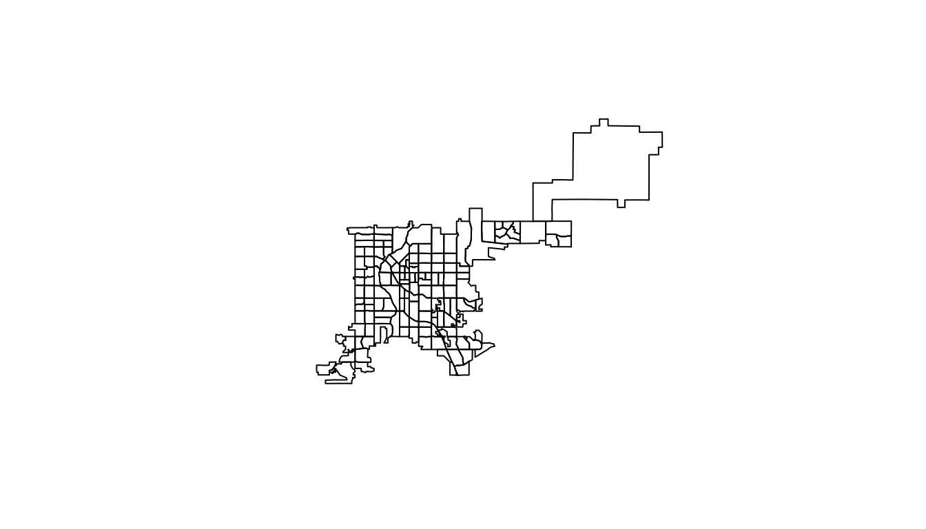 Plot of Denver Census tracts