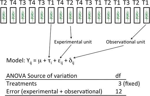 model assumption and experimental unit 2 ( 12 fig.2)