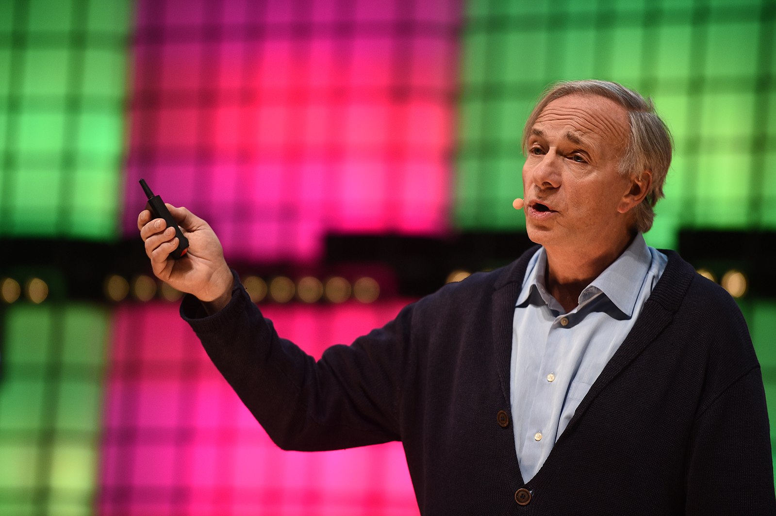 7 November 2018; Ray Dalio, Bridgewater Associates on Centre Stage during day two of Web Summit 2018 at the Altice Arena in Lisbon, Portugal. Photo by David Fitzgerald/Web Summit via SportsfilePhoto by David Fitzgerald /Sportsfile.