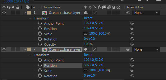 X Positions