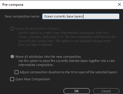 Precompose Pop-Up Window