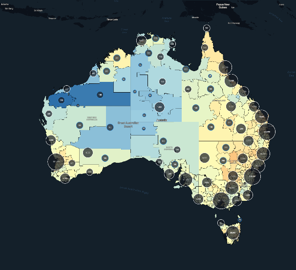 Figure 14.3 Combined absolute and relative map view.