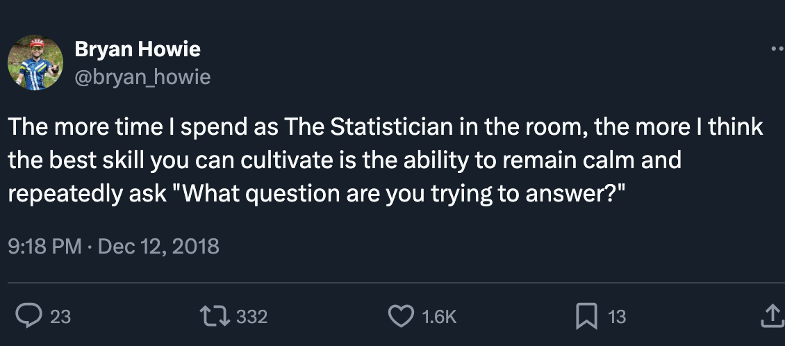 What question re you trying to answer? [link to tweet](https://twitter.com/bryan_howie/status/1073054519808876544)