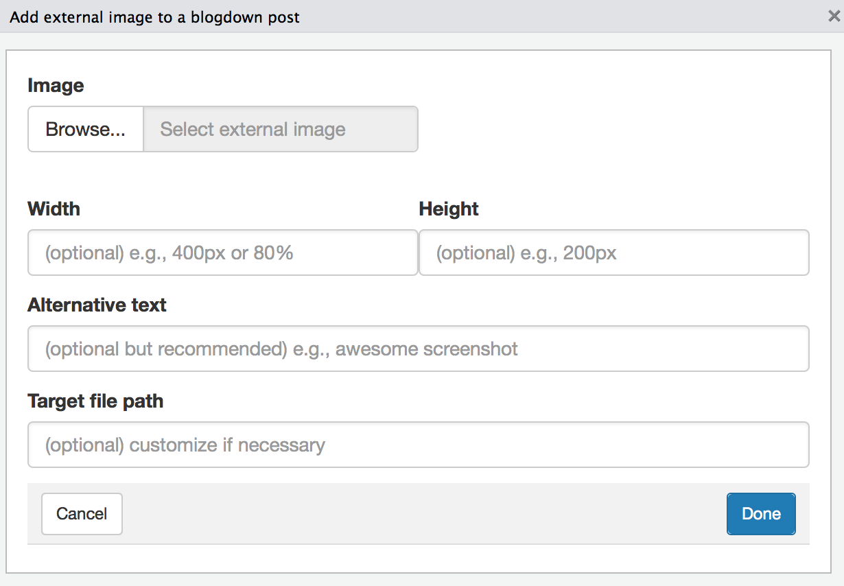 Insert an image to an existing post using the RStudio addin.