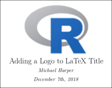 A logo on a LaTeX title page.