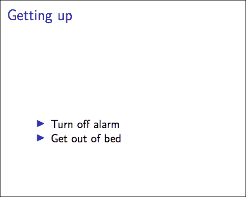 Two sample slides in a Beamer presentation.